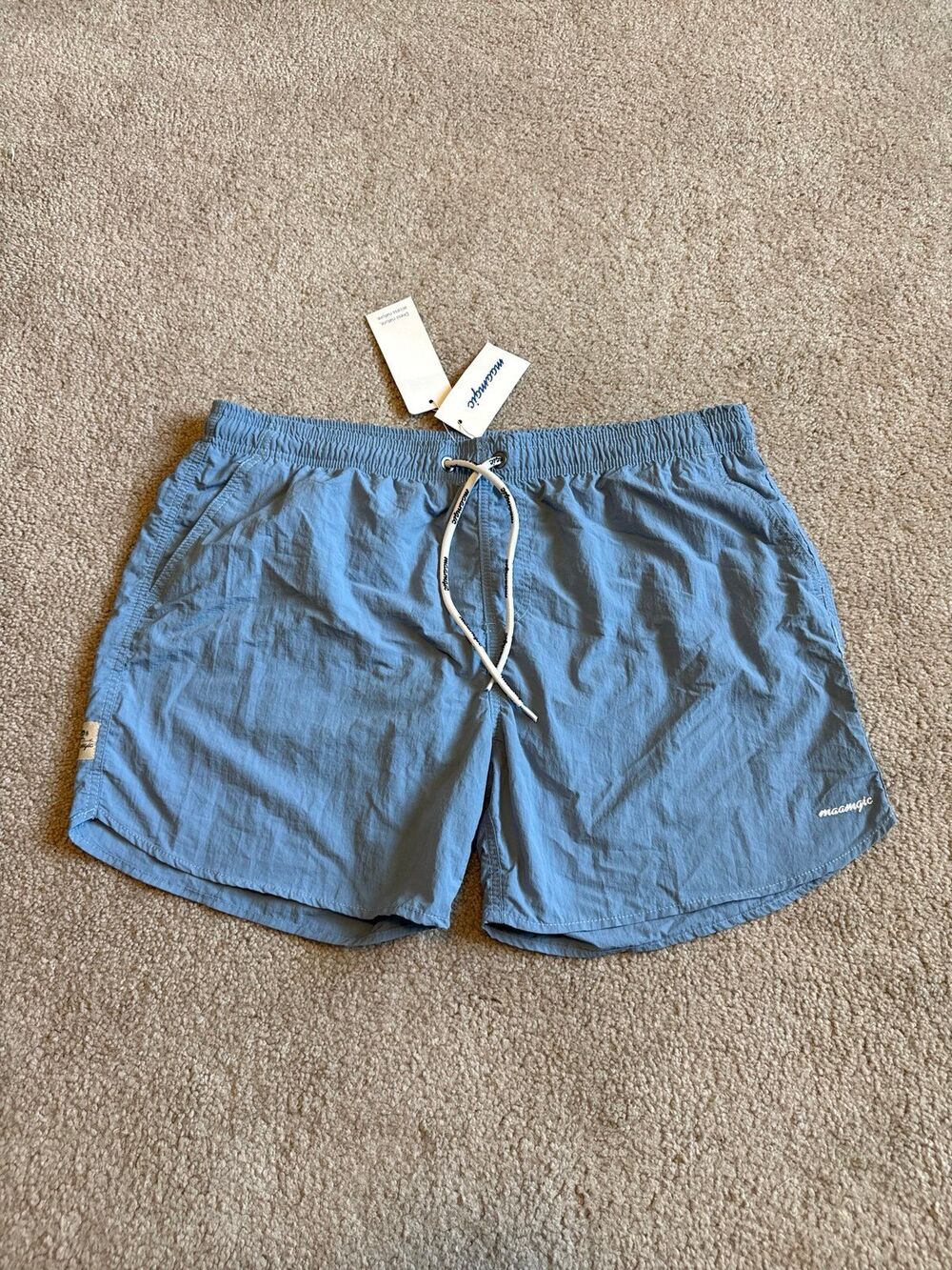 Maamgic NWT Men’s Light Blue 5 Inch Inseam Swim Trunks Size XXL